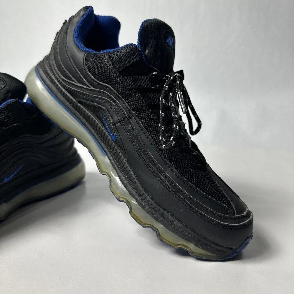 Nike Air Max 97 Triple Black And Blue Mens Size 9 2010 397252-041 Sneaker